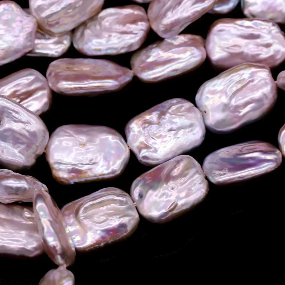 Natural Freshwater Pearl Beaded Baroque Rectangle Isolated Loose Beaded for Jewelry Making DIY Bracelet Necklace Accessories