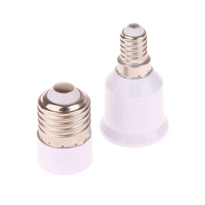 Lamp Bulb Holder Lamp Holder Lamp Base Socket Converter LED Lamp Base Lamp Socket Adapter White LED Bulb Converter E14 To E27/E27 To E14 Lamp Bulb Base Holder Female E27 Male Adapter Conversion Socket Adapter