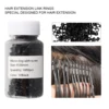 1000PCS Aluminum Micro Links Rings Beads Screw Micro Rings Hair Extension Tool Black Hair Extension Beads Hair Extension Rings 3