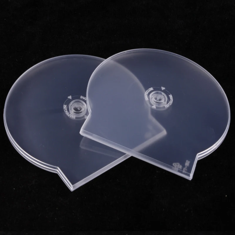 1/3PCS Transparent Plastic Single Piece Round Disc Case CD Case Thickened CD DVD Disc Box Storage Box