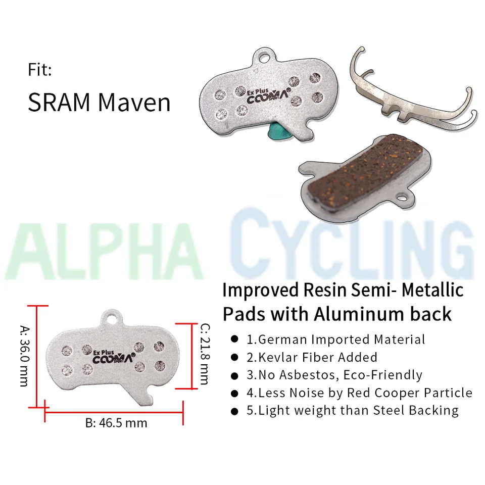 4 ペア Ex Plus 自転車ディスク ブレーキ パッド SRAM Maven 全