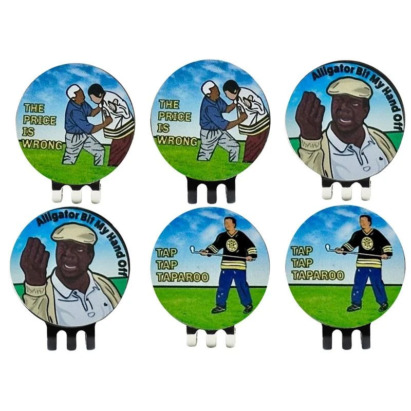 Funny Happy Gilmore Golf Ball Marker Hat Clip With Balls Mark