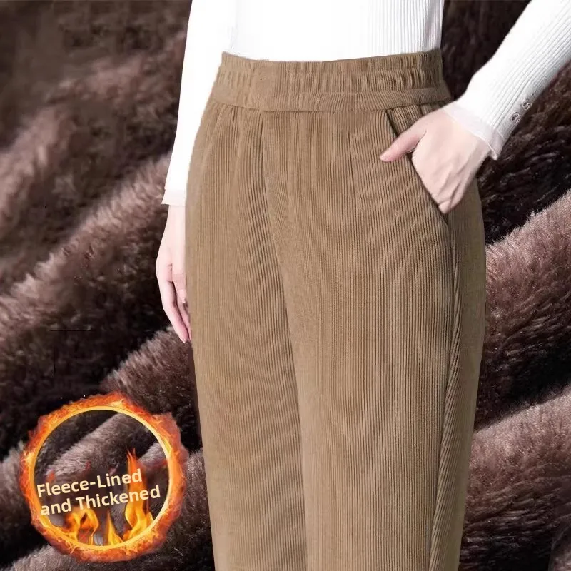 Silver fox velvet harem khaki [added velvet and thickened]