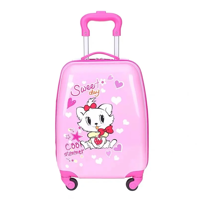 16''18 inch Kids travel rolling luggage carry on suitcase with wheels Cabin trolley luggage bag children Cartoon cute case