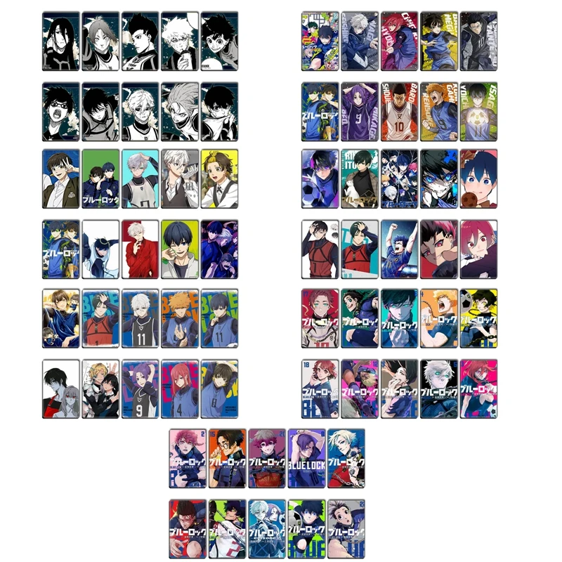 

10PCS/Set Cartoon Anime Blue Lock Crystal Frosted Card Sticker Traffic Card Debit Card Card Sticker Aesthetics Children's Gift