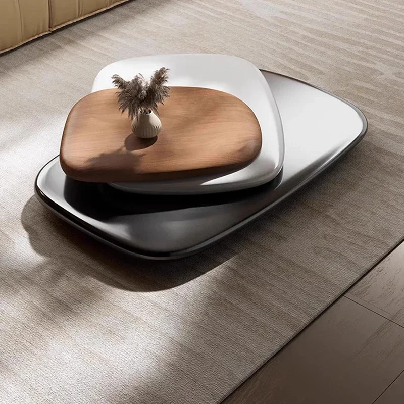 

Натуральная древесина, искусство, дизайн гостиной, итальянский минималистический пол, журнальный столик, Современная винтажная мебель для дома