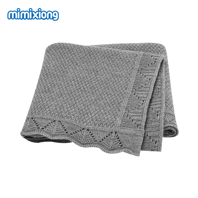 

Baby Blankets Newborn Knitted Monthly Swaddle Wrap Sleep Mats for Stroller Bedding 100*80cm Toddler Outdoor Throw Playing Quilts