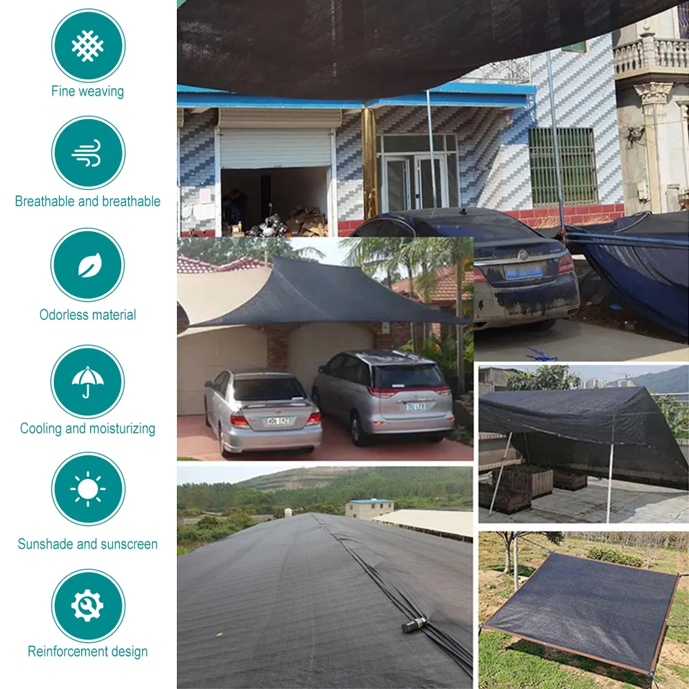 Black Sunshade Net Shading 95% Succulent Plant Sun Shed Fence Privacy Mesh Flower Greenhouse Shade Cover Outdoor Anti-UV sunshade net
