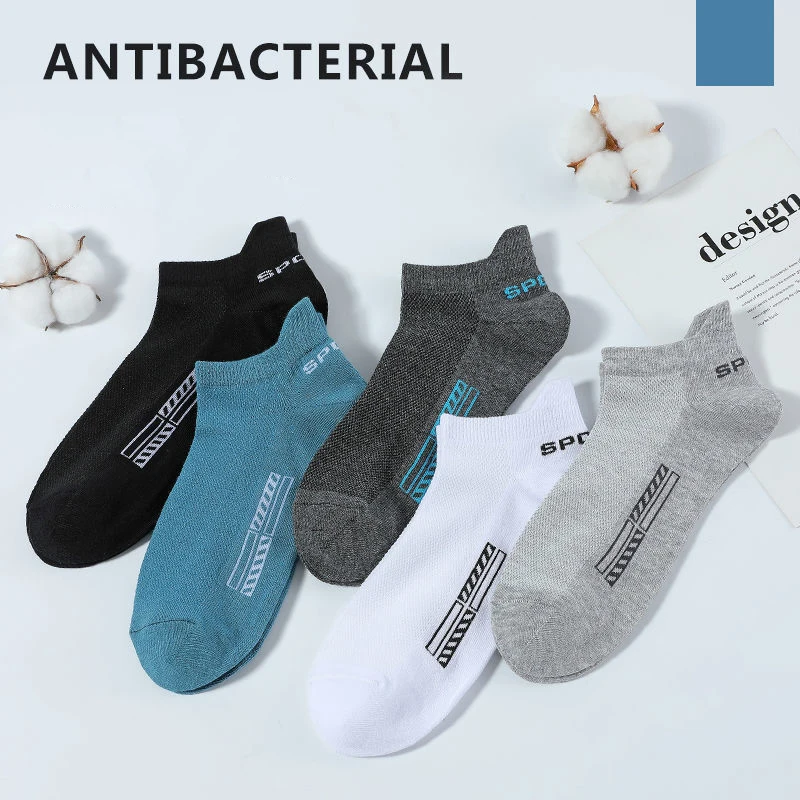 10Pairs/Lot High Quality Men Socks Ankle Breathable Cotton Sports Socks Mesh Casual Athletic Summer Thin Cut Short Sokken Gifts