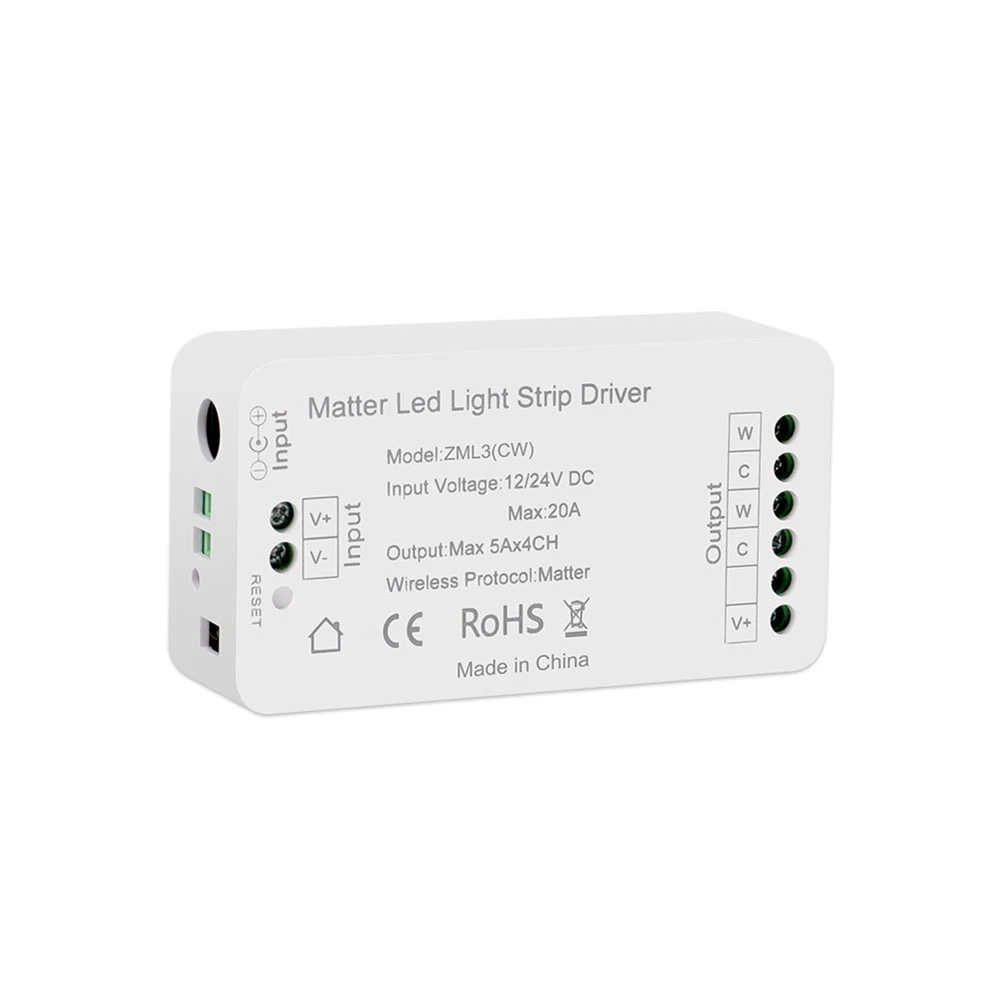 Matter Wifi LED Strip Light Controller CW Controller for Google Home Alexa Support