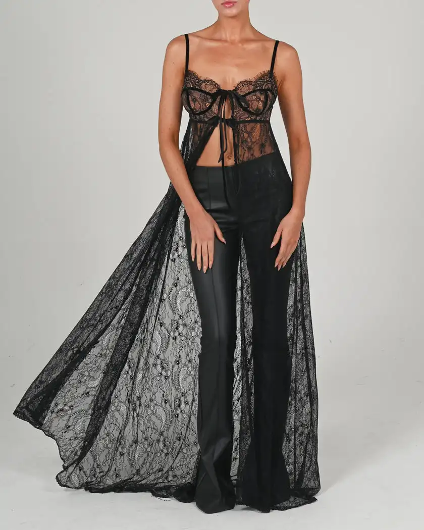 Women Sexy See Through Mesh Sheer Dress Summer Y2K Spaghetti Strap Perspective Ruffle Backless Long Dress Beachwear