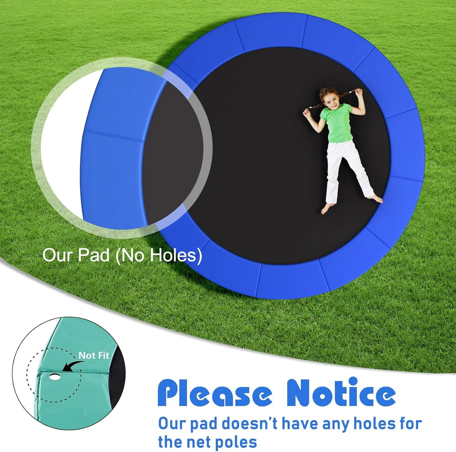 Trampoline Safety Pad 6/8/10 Ft Round Trampoline Spring Padding Surround Spring Foam Cover Waterproof Replacement Pad trampoline protective cover