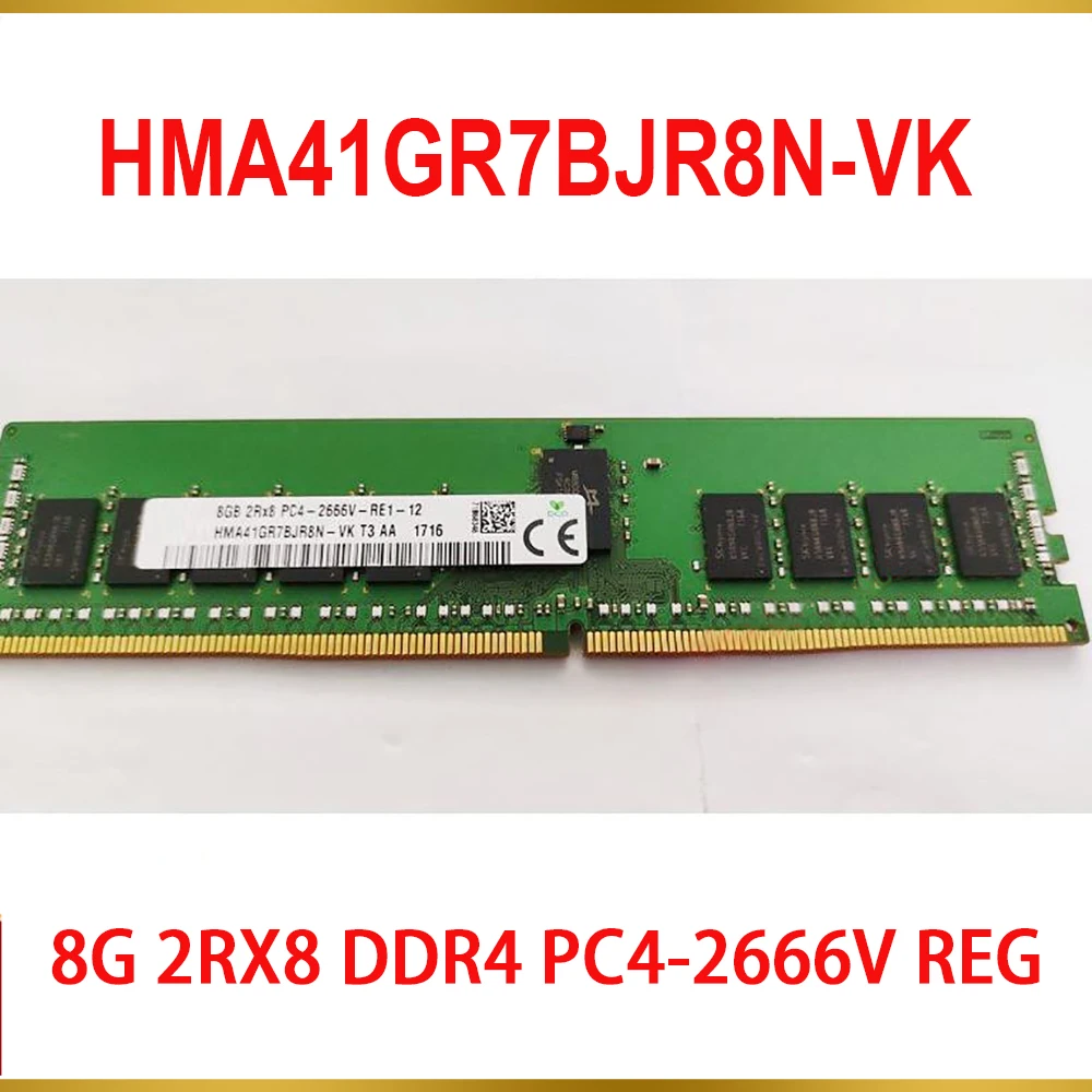 

1PCS 8GB 8G 2RX8 DDR4 PC4-2666V REG RAM For SK Hynix Memory HMA41GR7BJR8N-VK