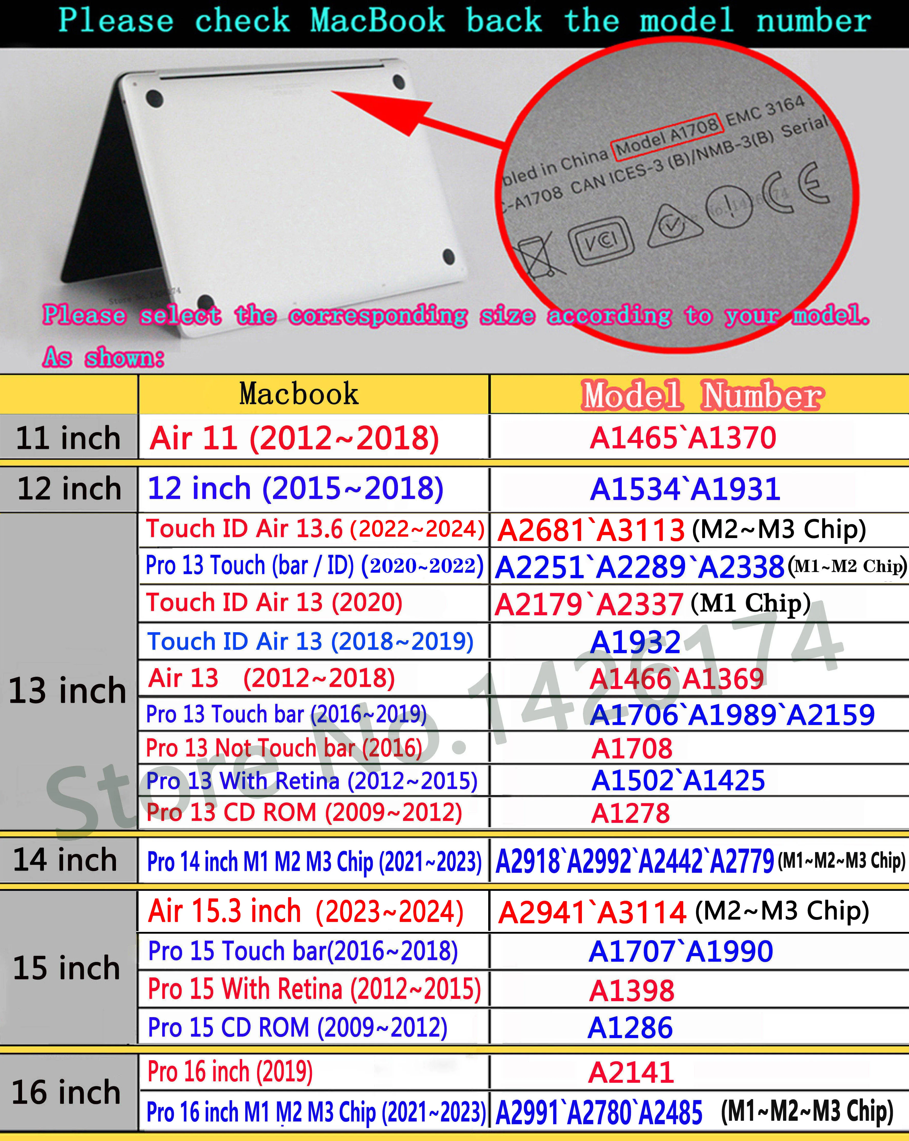 Capa de Laptop Preta Fosca para Macbook Novo Chip m1 m2 m3 ar Pro13 14 153 16 Libras A2941a2681 2023 2023 - Imagem 6