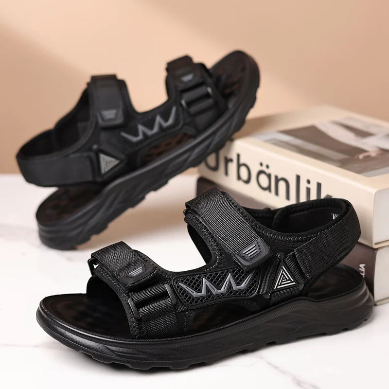 Fashion Leisure Beach Holiday Sandals For Men Lightweight Wading Aqua Shoe Outdoor Casual Summer Shoes Open-toe Male Beach Flats