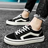 Hot Classic Black Men Canvas Shoes Fashion Lace-up Men's Vulcanized Shoes Breathable Skateboard Canvas Sneakers Man Espadrille 5