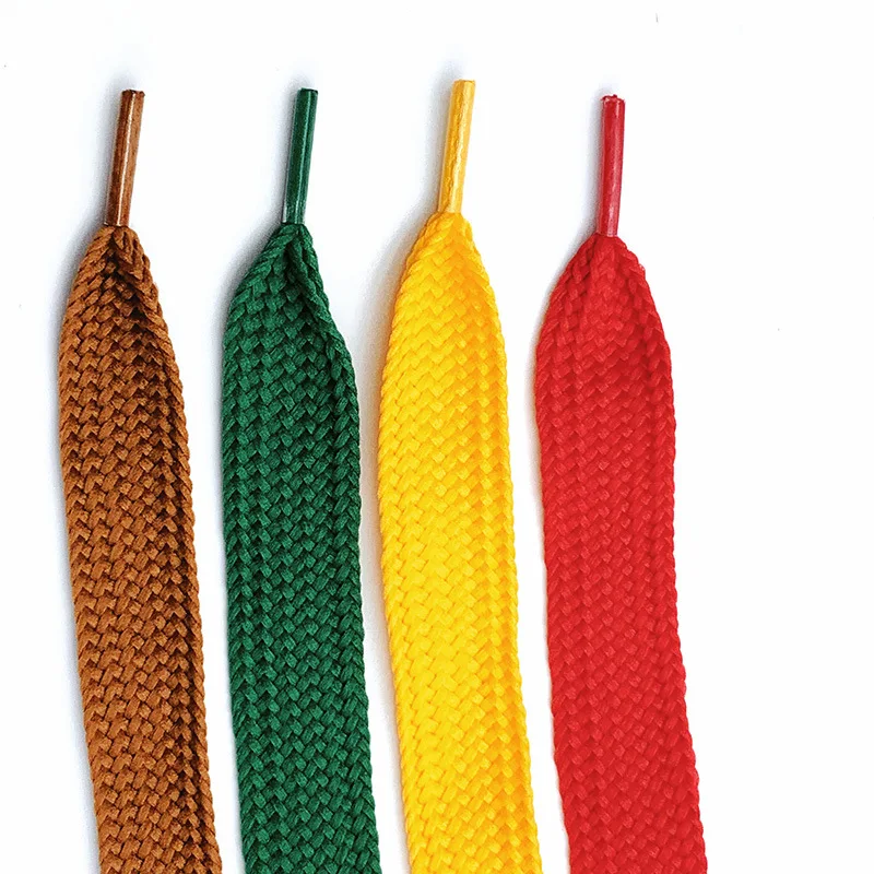 1pair 2cm Szélesebb laces számára cipők Új Lezser Surranó Bé Vadásztőr Megmunkalás kötelet Cipőfűző 100/120/140/160CM cipők kiegészítők