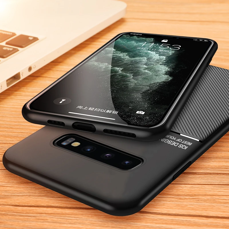 Luxury Leather Magnetic Car Holder Phone Case with Silicone Back Cover
