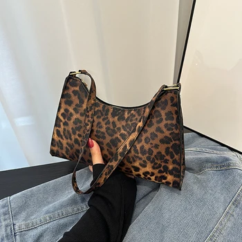 Fashion Zebra Leopard Print Women Handbag PU Leather Underarm Shoulder Bags Female Daily Totes Purse 1