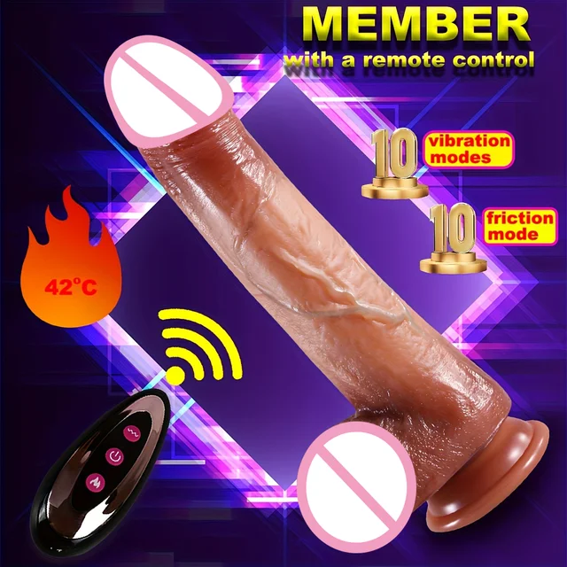 Erwachsener Dildo, beheizter Vibrator, realistischer Teleskop-Vibrations-Penis, Vagina, Masturbation, Sexspielzeug für Frauen, Penetration, Analplug 1