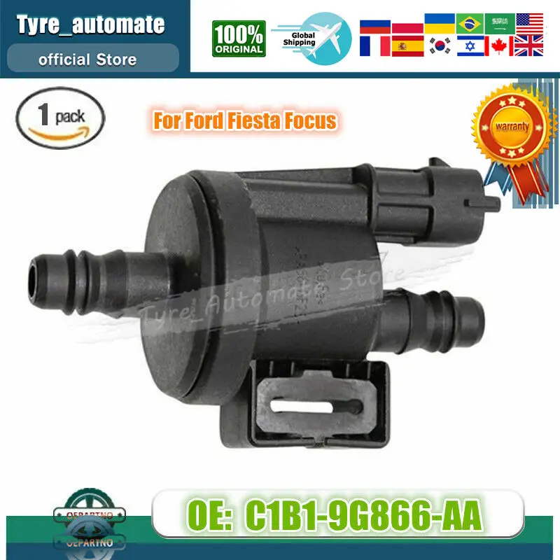 1Piece New EVAP Fuel Evaporation Purge Valve For Ford Fiesta Focus C1B1- 9G866-AA