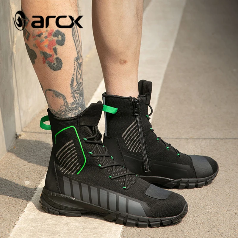 ARCX Motorcycle Men Boots Breathable Shoes Waterproof Boots Motorbike Riding Ankle Protecive Motorbike Riding Shoes Botas Moto