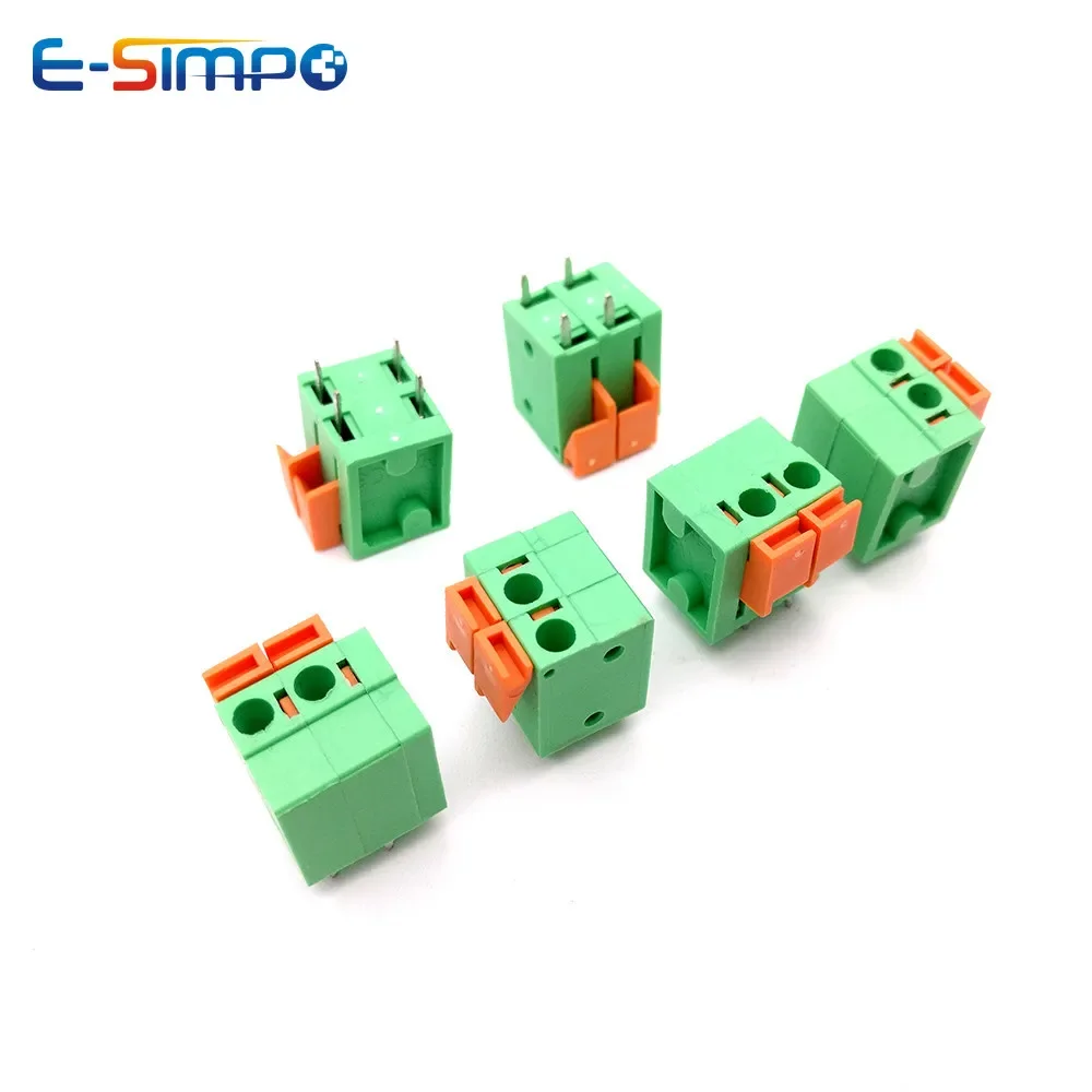 Wire Connectors 100pcs 142V 142R 5.08mm/0.2" Side/TOP Entry 2P3P4P6P8P10P 141V 141R FFKDSA1/V-2.54mm/0.1" PCB Spring Terminal Block Connector wire connectors,din rail terminal block