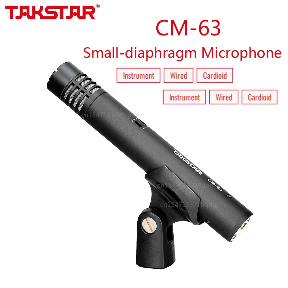 Small-diaphragm Microphone Instrument Cardioid Conderser Mic for Recording Radio Stantion Stage Performance