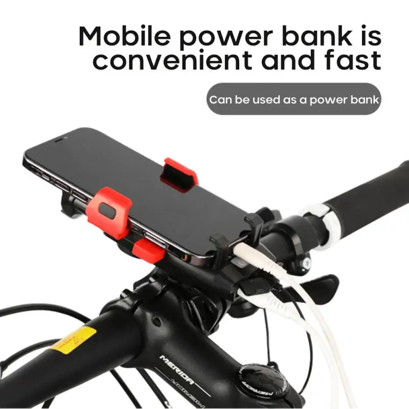 Lampe Vélo 4 En 1 Étanchée Puissante Avec Klaxon 130dB, Support Téléphone Et Banque D'Alimentation 4000mAh - Sécurité Et Confort Pour Cyclistes