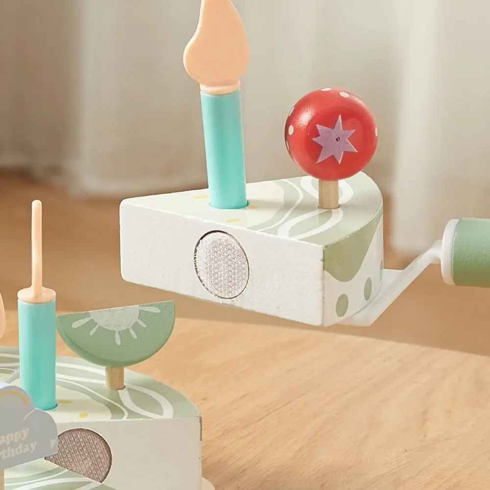 Wooden Wooden Cake Model Simulation Food Play House Party Cake Play Food Sets Miniature Exquisite Kitchen Pretend Toy