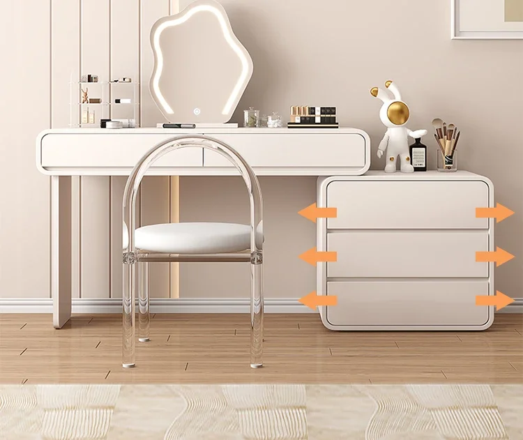 

Фотообои, комод, встроенный туалетный столик, спальня, современный минималистичный угловой стол, прикроватный шкаф для хранения