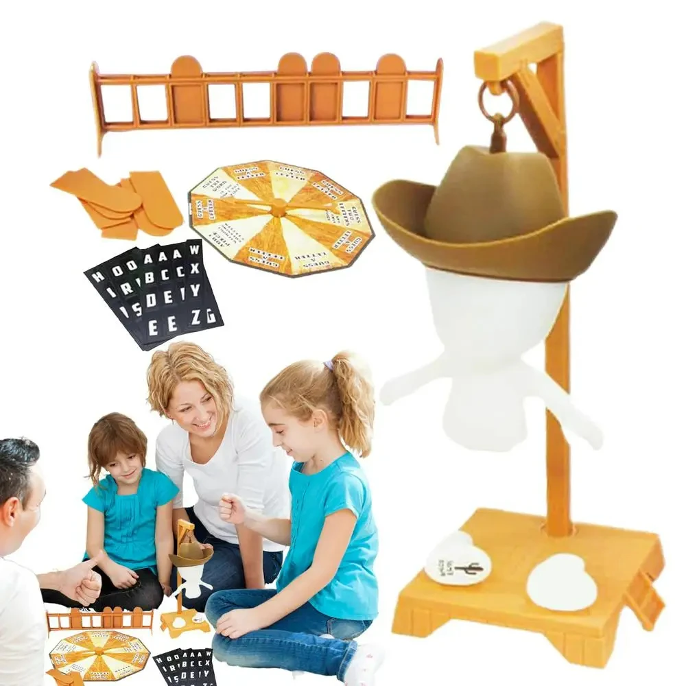 Cowboy Magnetic Hangman Board Games Mystery Guessing Word Before Hank Falls Hanging with Doll Travel Table Game