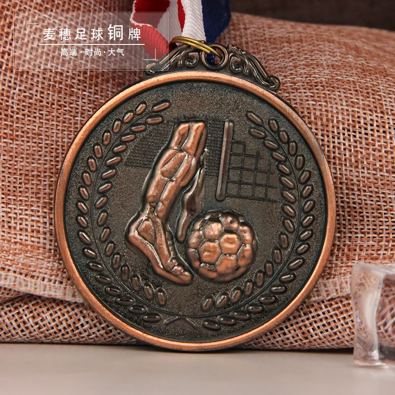 Description Picture 4 of itemGold Silver Bronze Award Medal Winner Reward Football Competition Prizes Award Medal for Souvenir Gift Outdoor Sport Kids Toys