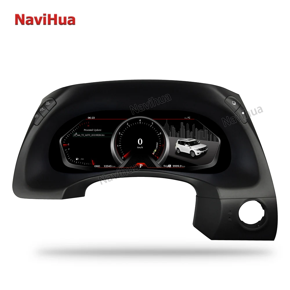 12.3 Inch LCD Dashboard Car Instrument Cluster for Nissan Patrol Y62 2010-2015 Virtual Cockpit Digital Speedometers New Upgrade