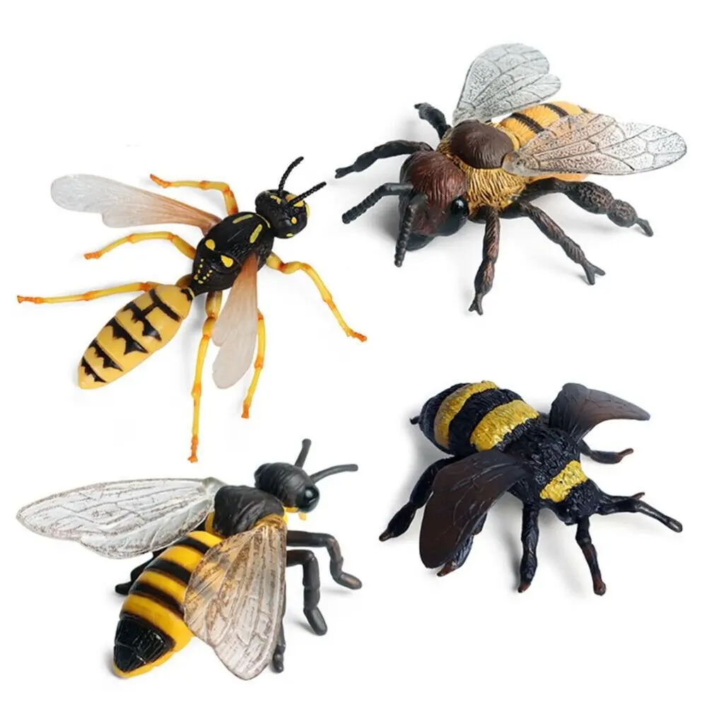 Description Picture 4 of itemPlastic Bee Ornaments New Household Decor Bees Tool Lifelike Model Simulated Desktop Decorations Insect Toy Child