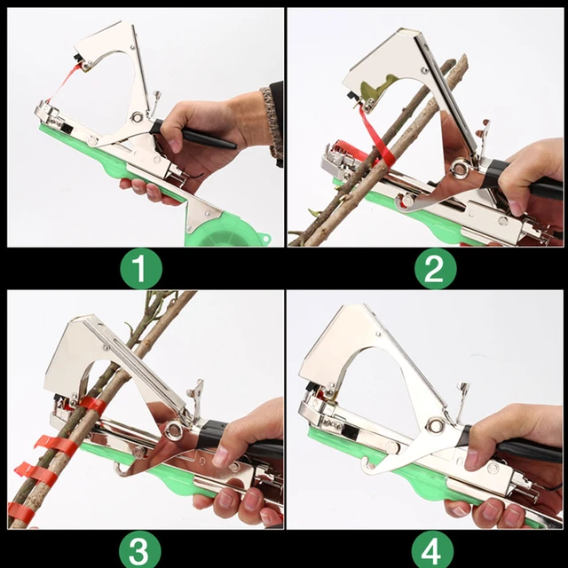 Kerti Szerszámkészlet Növényi Kötés Tapetool Tapener Gép Ág Kézi Kötőgép Csomagoló Zöldség Szár Heveder - Image 4