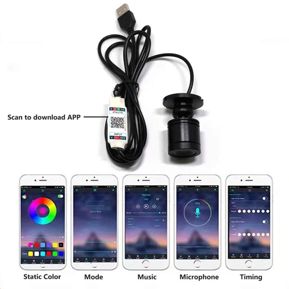 etrnLED Smart Bluetooth APP Control RGB Led Spotlight USB 5V Dimmable Color Mini Ceiling Spot 1W 3W Model Display Cabinet Light led spotlight