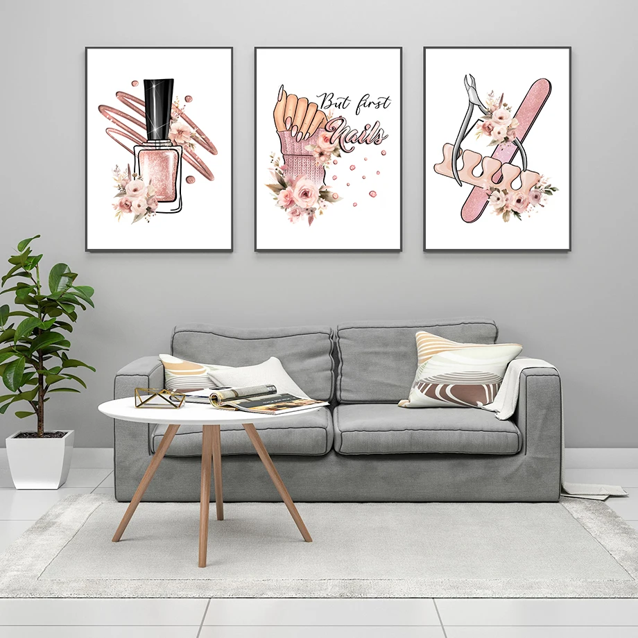 Beauty Salon Sign Manicure Poster Print Manicurist Gifts Nail Studio ...