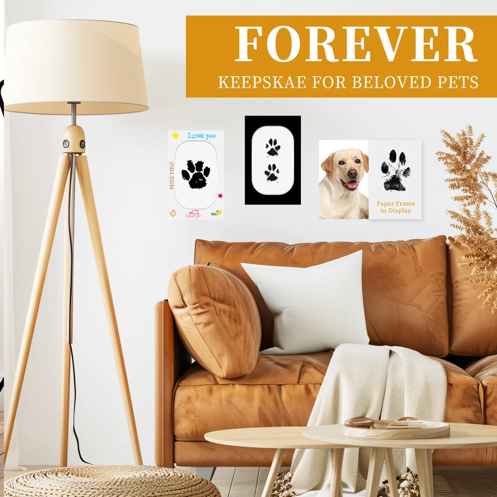 Pet Cat Dog Paw Print Ink Kit Pad Safe Non-toxic Baby Footprints Newborn Shower Handprint Easy Diy Clean Touch Inkless Souvenir
