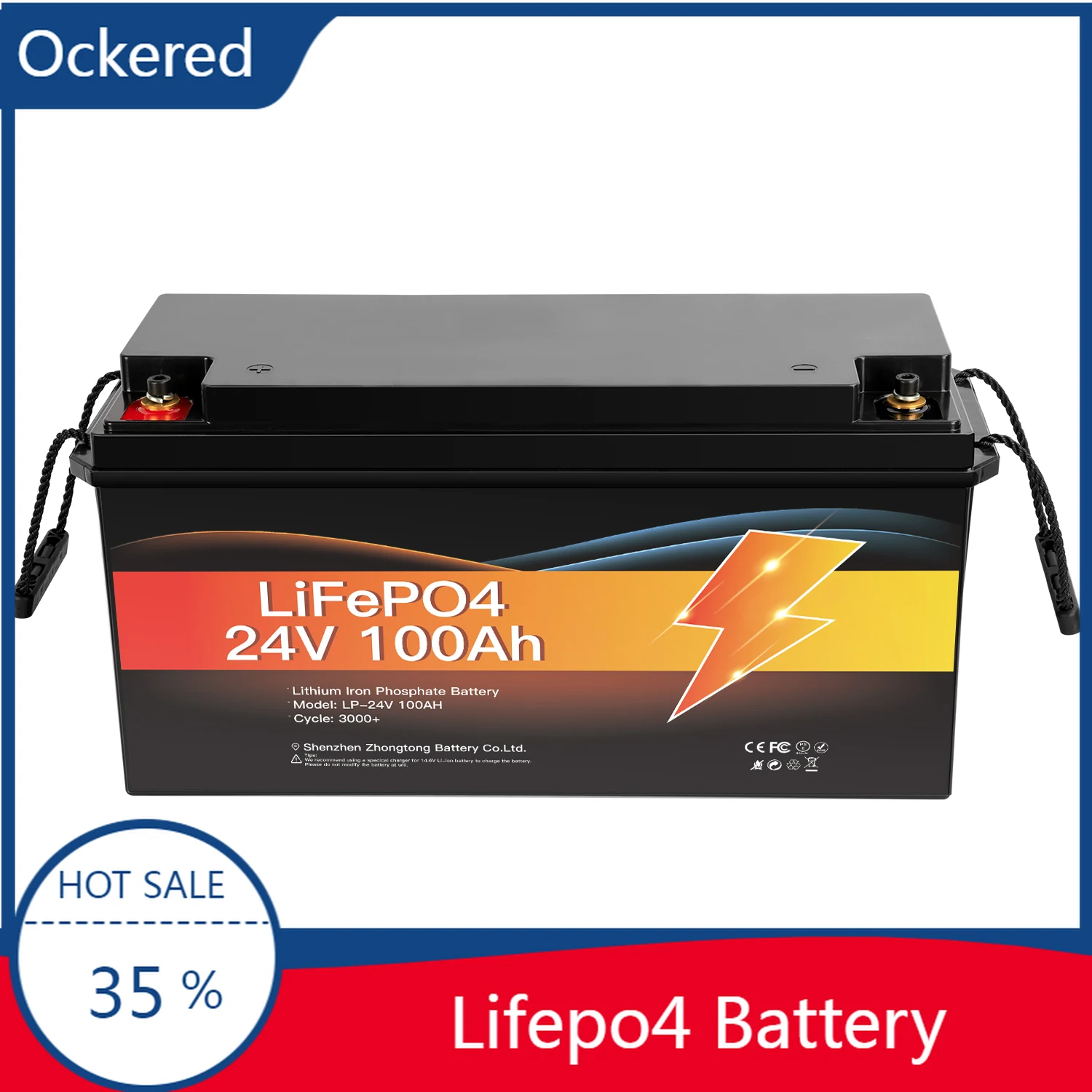 Lifepo4 24V 100Ah 2.5kwh Lithium Iron Phosphate Battery with BMS for Solar Energy Storage Home Application Electric Forklift | Электроника
