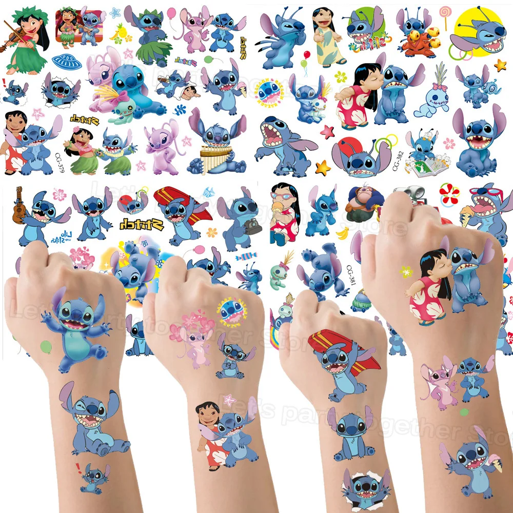 

Lilo and Stitch Boy Girl Favor Party Supplies Anime Figures Temporary Body Art Tattoo Sticker Cosplay DIY Gift Party Decoration