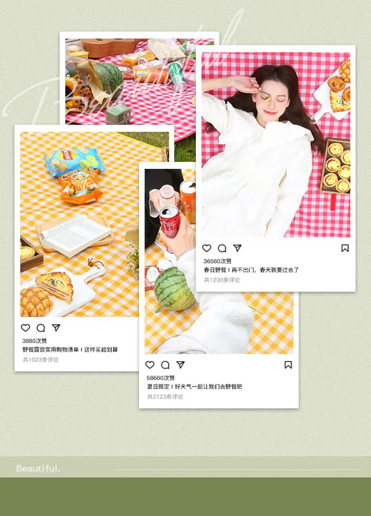 Description Picture 4 of itemExtra thick Waterproof Camping Mat 190T Pongee Ourdoor Blanket Beach Mattress Sleeping Pad Mat Tent WHOTMAN Sleeping Mattress