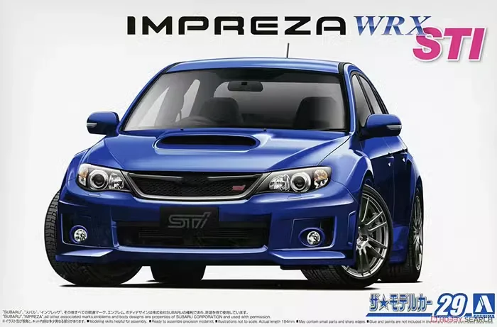 

AOSHIMA 1:24 GRB Impreza WRX STI `10 05834 Limited Edition Static Assembly Model Kit Toys Gift