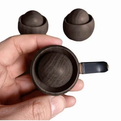 Spherical Wooden Essential Oil Diffuser - Natural Fragrance (2pc - black)