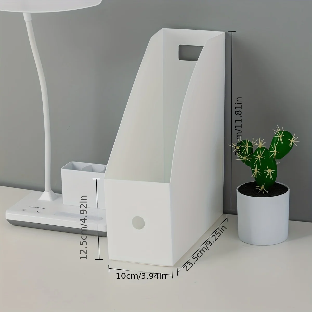 Desktop File Folder Book Magazine Holder Desk Document Paper Vertical Storage Organizer Stand Shelf Rack - 3