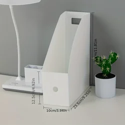 Desktop File Folder and Document Organizer Stand (White)