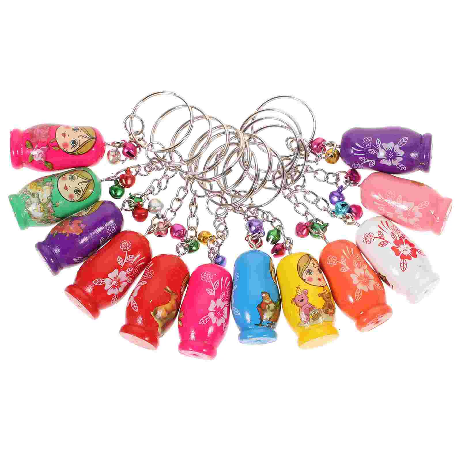 

Creative Key Chains Wood Matryoshka Adault Toys Key Rings
