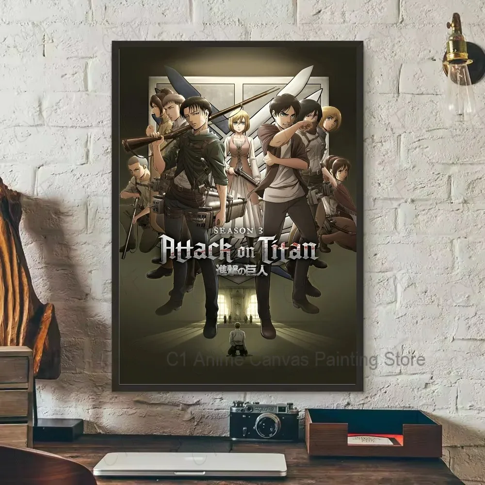 Attack on Titan Canvas Art Poster - Coffee House Bar Room Wall Decor