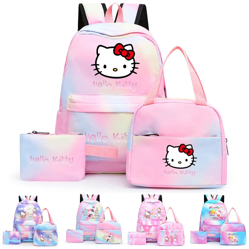 

3 шт., рюкзак Hello Kitty для девочек-подростков