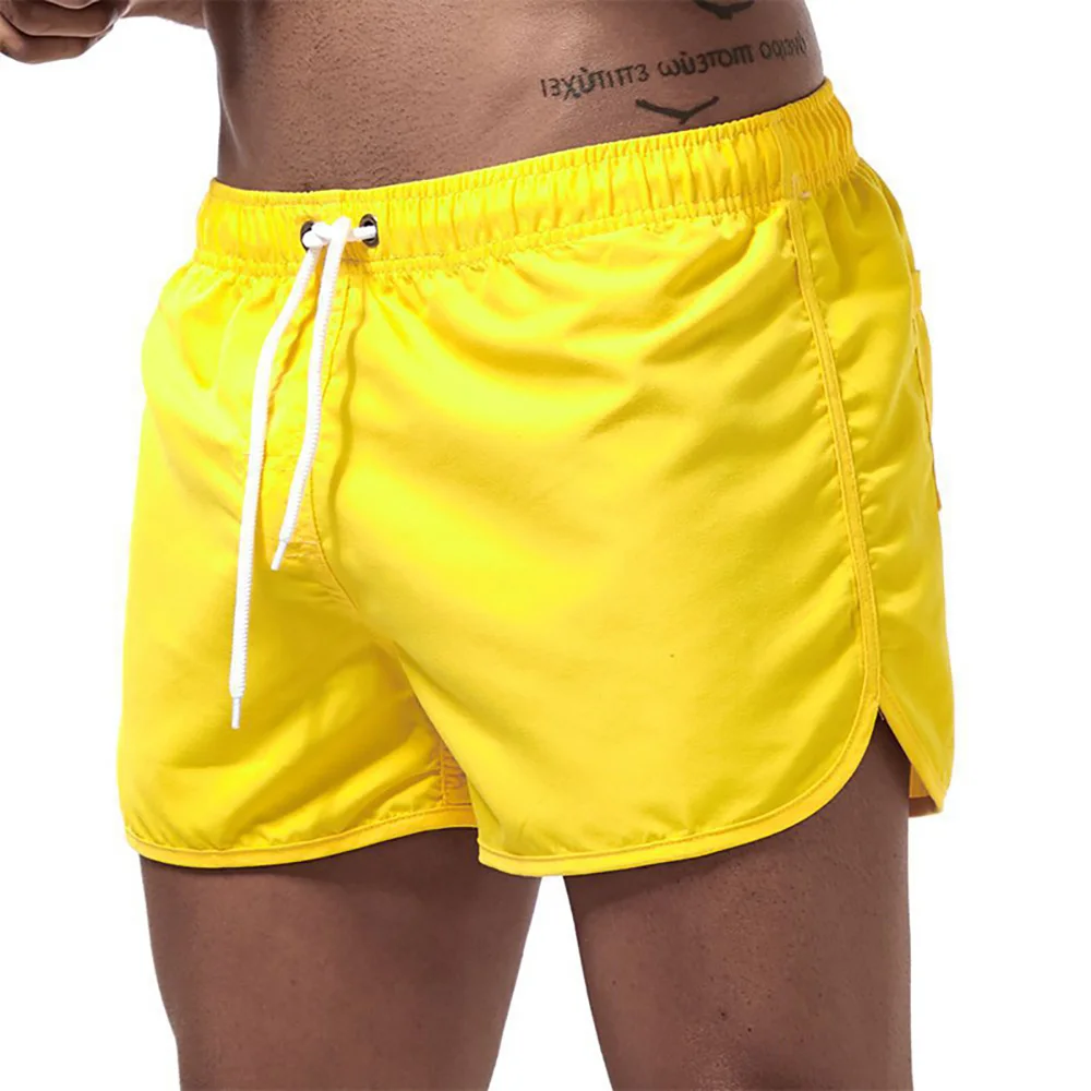 Men's Beach Shorts Sexy Gym Swimming Trunks Fashion Quick Drying Short Pants Summer Casual Surfing Shorts Male Board Brief